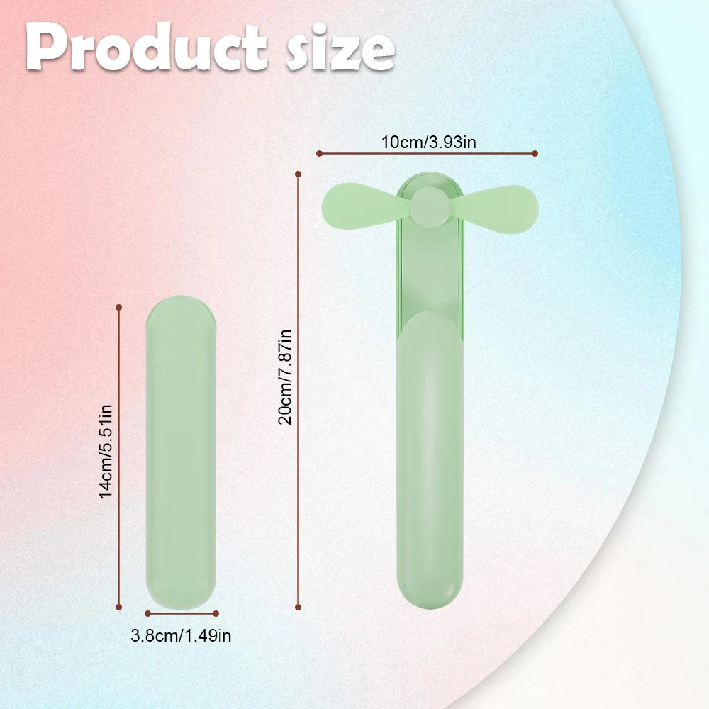 Rechargeable Handheld Fan Portable Battery Powered Mini Personal Fan USB Charging Cordless Handheld Fan for Home And Office